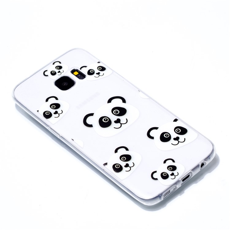 Pattern Printing Gel TPU Protector Cover for Samsung Galaxy S7 edge SM-G935 - Panda Pattern-3