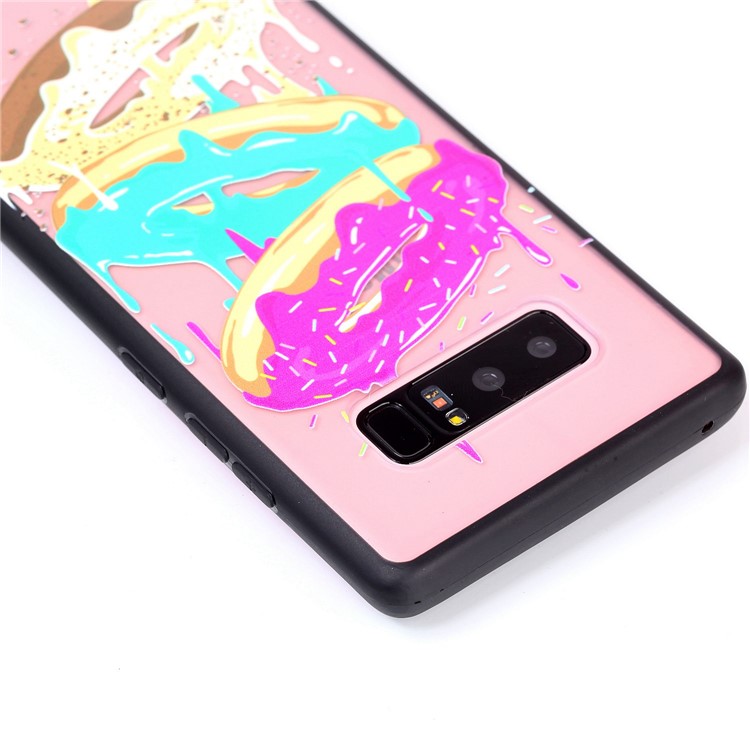 Rubberized Embossed Soft TPU Mobile Case for Samsung Galaxy Note 8 SM-N950 - Donuts-4