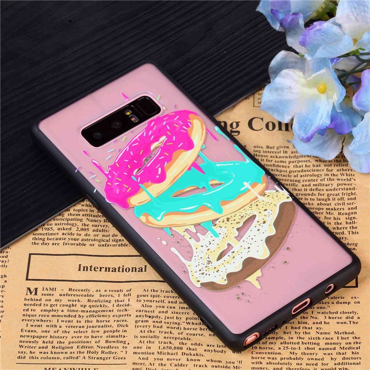 Rubberized Embossed Soft TPU Mobile Case for Samsung Galaxy Note 8 SM-N950 - Donuts-9