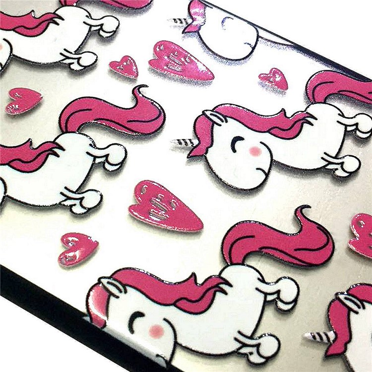 Rubberized Embossed PC + TPU Phone Shell for Samsung Galaxy Note 8 SM-N950 - Adorable Unicorns-7