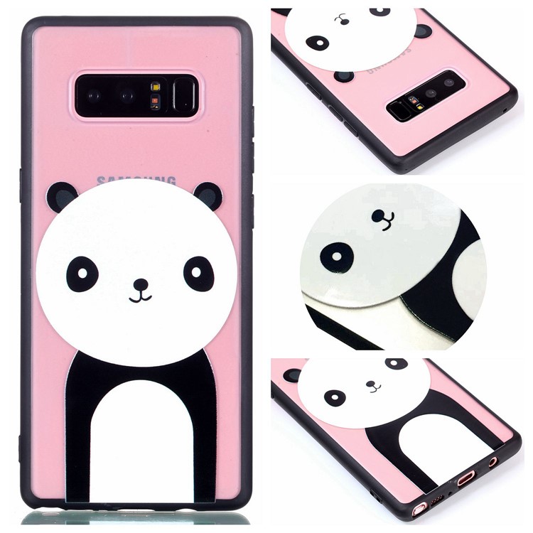For Samsung Galaxy Note 8 SM-N950 Rubberized Embossed PC + TPU Protective Case - Panda-2