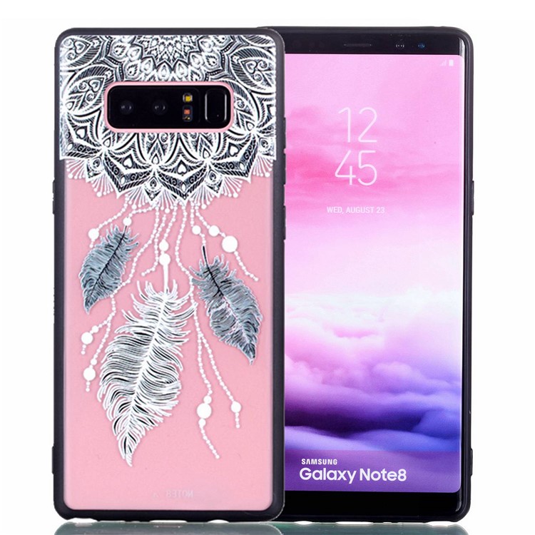 Rubberized Embossed PC + TPU Back Case for Samsung Galaxy Note 8 SM-N950 - Dream Catcher-1
