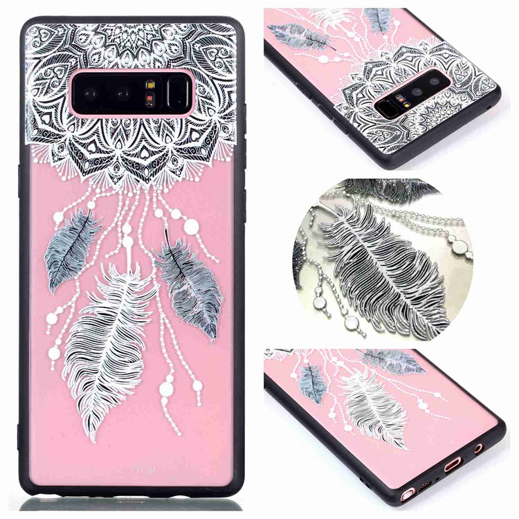 Rubberized Embossed PC + TPU Back Case for Samsung Galaxy Note 8 SM-N950 - Dream Catcher-2
