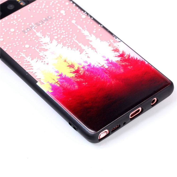 Rubberized Embossed PC + TPU Back Cover for Samsung Galaxy Note 8 SM-N950 - Forests-3