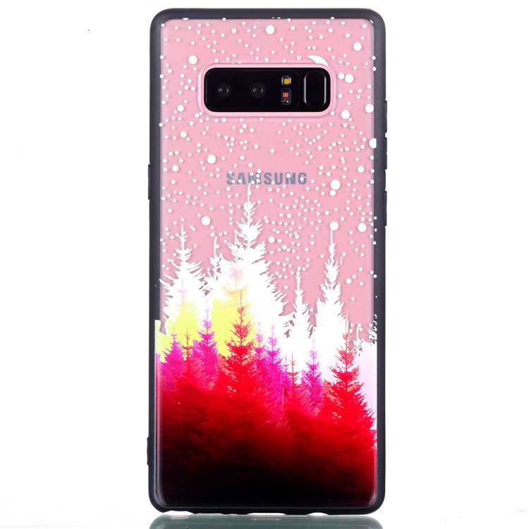 Rubberized Embossed PC + TPU Back Cover for Samsung Galaxy Note 8 SM-N950 - Forests-5