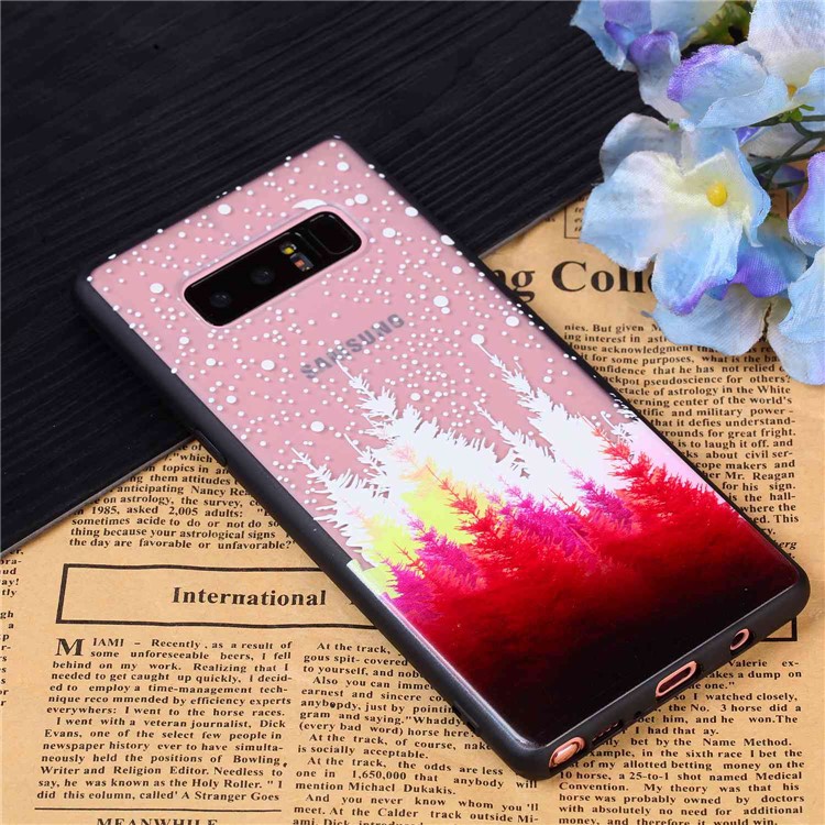 Rubberized Embossed PC + TPU Back Cover for Samsung Galaxy Note 8 SM-N950 - Forests-8