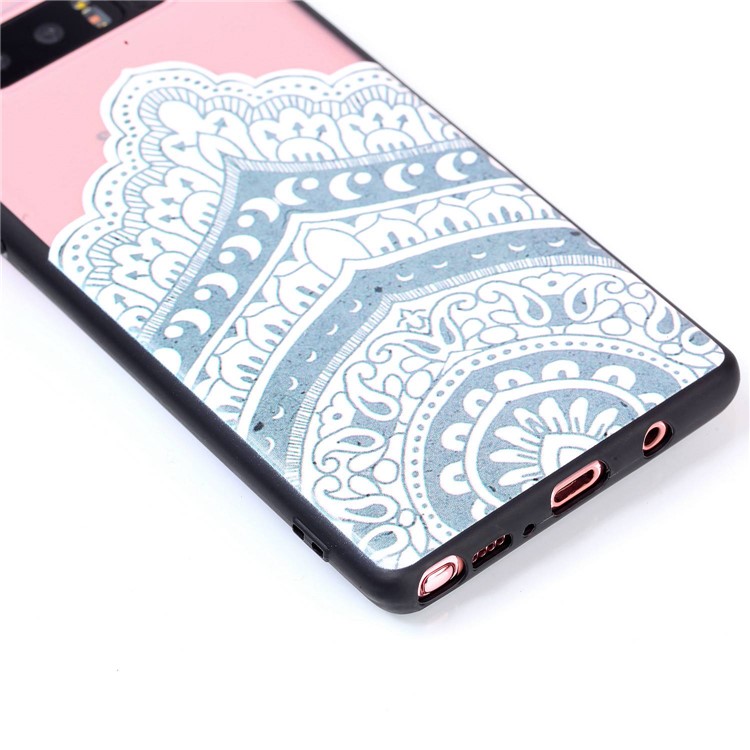 Rubberized PC + TPU Embossed Case for Samsung Galaxy Note 8 SM-N950 - Mandala-3