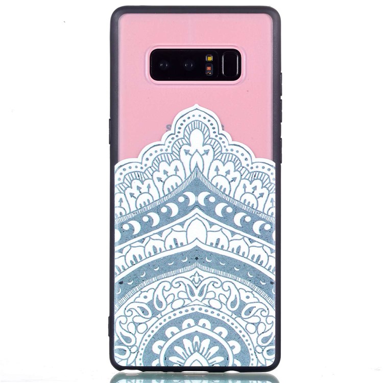 Rubberized PC + TPU Embossed Case for Samsung Galaxy Note 8 SM-N950 - Mandala-5