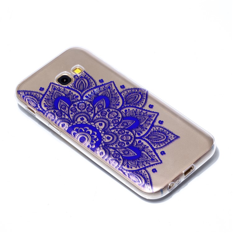 Pattern Printing TPU Soft Case for Samsung Galaxy A3 (2017) - Purple Flower-3
