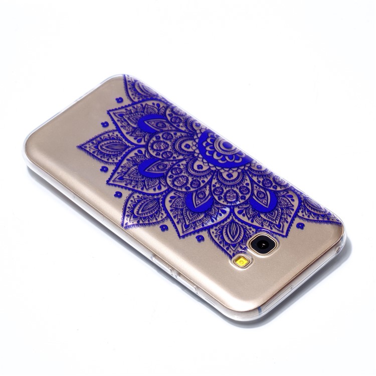 Pattern Printing TPU Soft Case for Samsung Galaxy A3 (2017) - Purple Flower-4