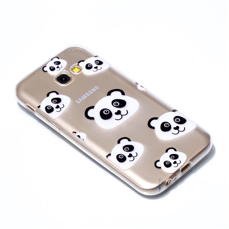 Pattern Printing TPU Shell Cover Case for Samsung Galaxy A3 (2017) - Panda Pattern-3