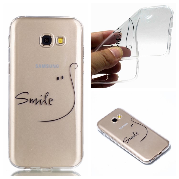 Pattern Printing TPU Cover for Samsung Galaxy A3 (2017) - SMILE Pattern-1