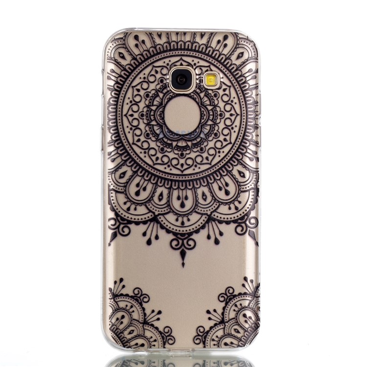 Pattern Printing TPU Phone Case for Samsung Galaxy A5 (2017) SM-A520 - Mandala Flowers-2