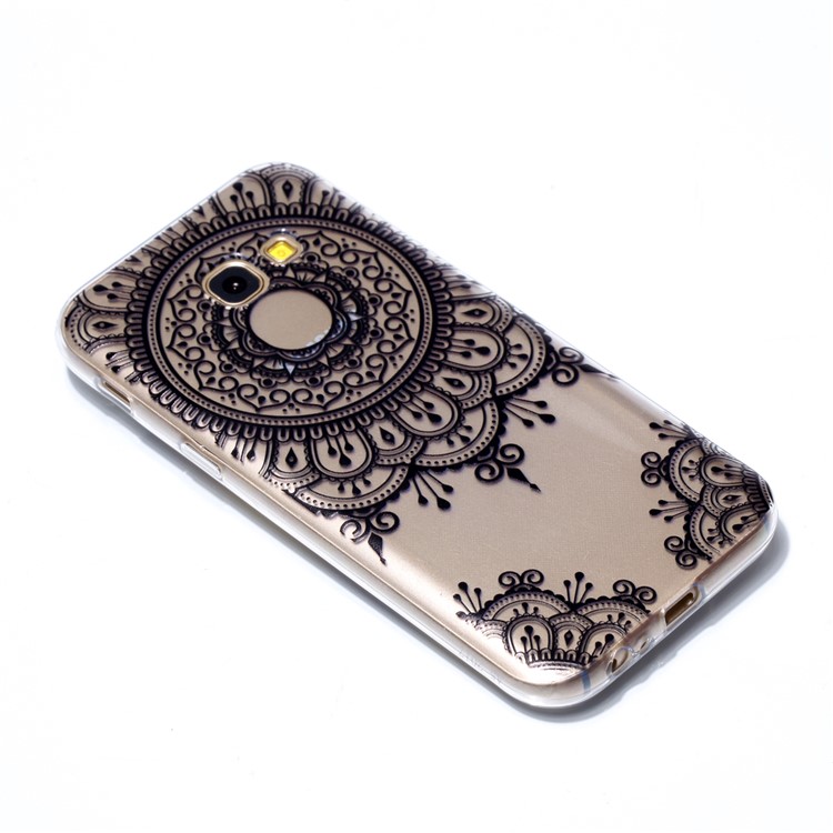 Pattern Printing TPU Phone Case for Samsung Galaxy A5 (2017) SM-A520 - Mandala Flowers-3