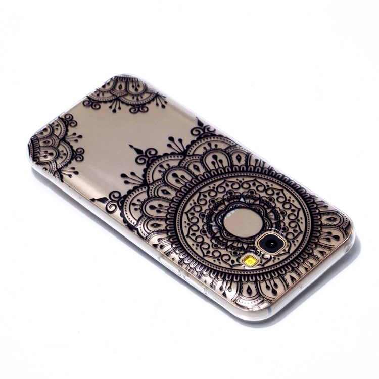 Pattern Printing TPU Phone Case for Samsung Galaxy A5 (2017) SM-A520 - Mandala Flowers-4