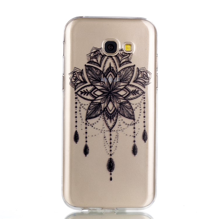 Pattern Printing TPU Shell Cover Case for Samsung Galaxy A5 (2017) SM-A520 - Flower Pattern-2