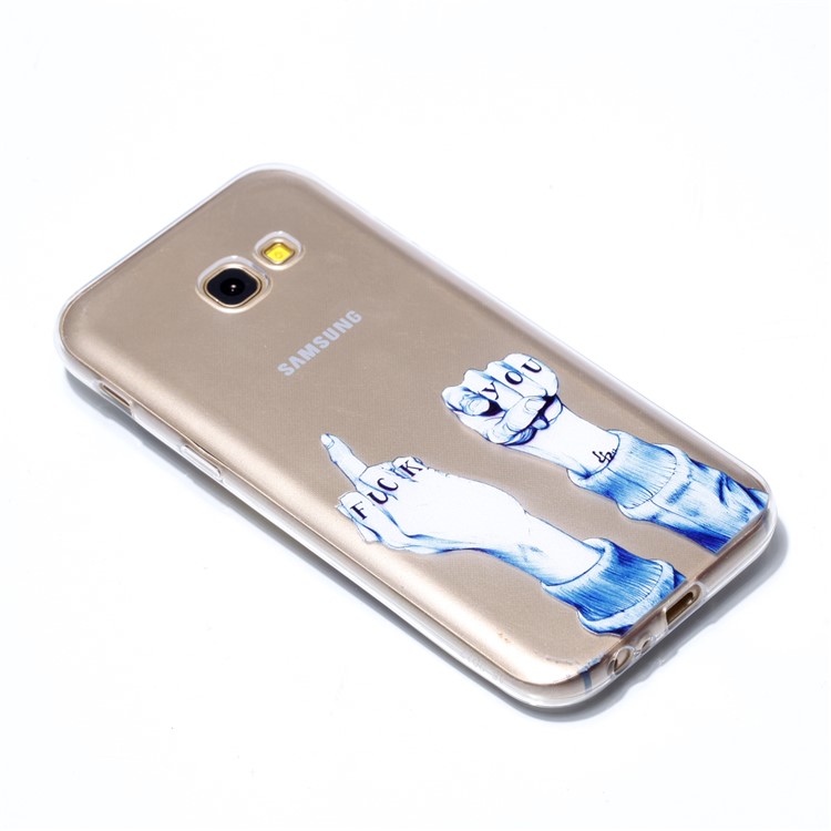 Pattern Printing TPU Shell Cover Case for Samsung Galaxy A5 (2017) SM-A520 - FUCK Pattern-3