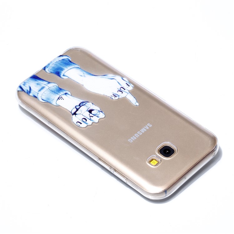 Pattern Printing TPU Shell Cover Case for Samsung Galaxy A5 (2017) SM-A520 - FUCK Pattern-4