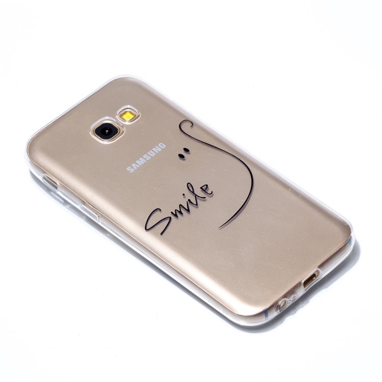Pattern Printing TPU Protective Case for Samsung Galaxy A5 (2017) SM-A520 - SMILE Pattern-5