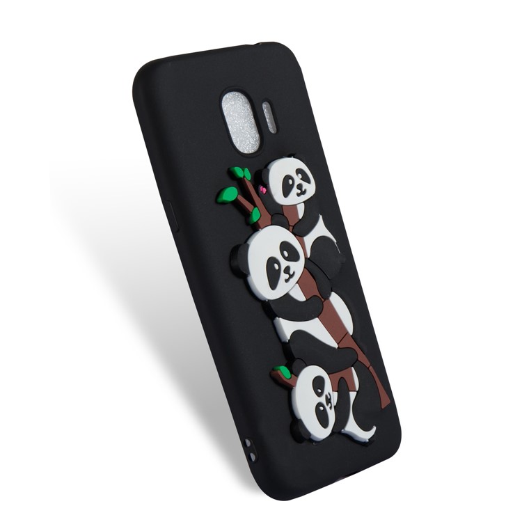 Lovely 3D Panda Pattern TPU Case for Samsung Galaxy J2 Pro 2018 - Black-3