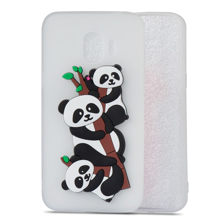 Lovely 3D Panda Pattern TPU Shell Case for Samsung Galaxy J2 Pro 2018 - White-2