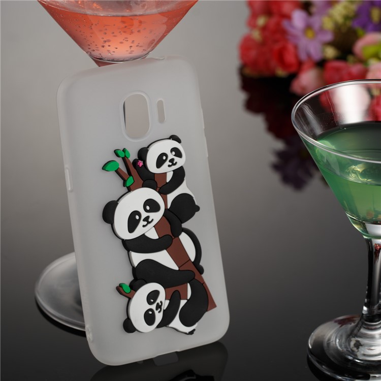 Lovely 3D Panda Pattern TPU Shell Case for Samsung Galaxy J2 Pro 2018 - White-6