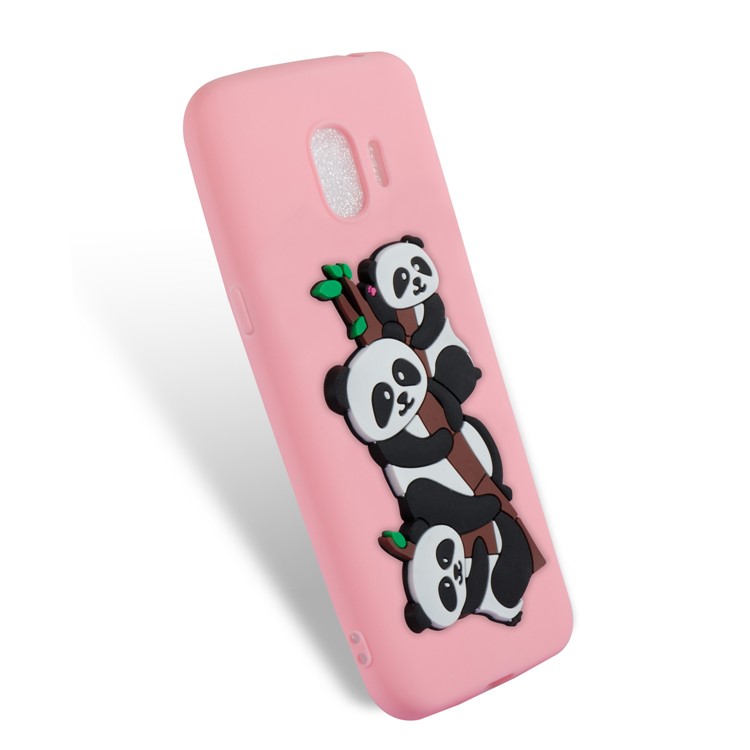 Lovely 3D Panda Pattern TPU Shell for Samsung Galaxy J2 Pro 2018 - Pink-2