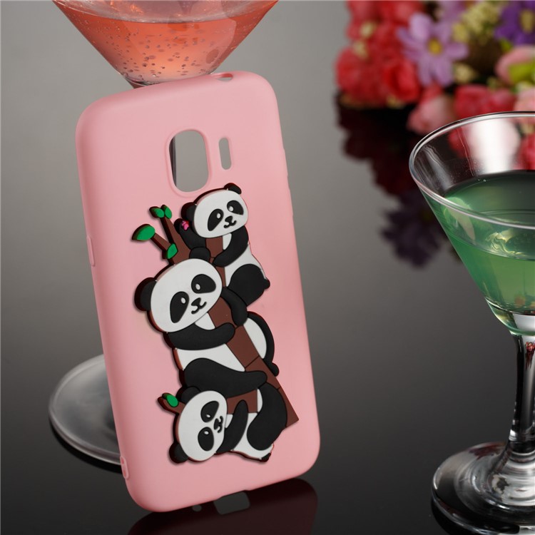 Lovely 3D Panda Pattern TPU Shell for Samsung Galaxy J2 Pro 2018 - Pink-6