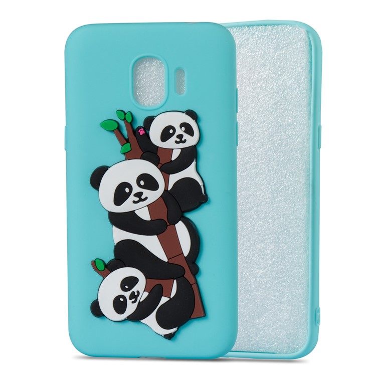 Lovely 3D Panda Pattern TPU Back Case for Samsung Galaxy J2 Pro 2018 - Baby Blue-2