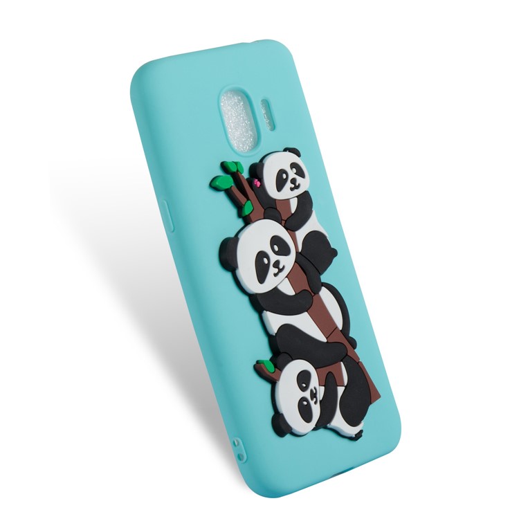 Lovely 3D Panda Pattern TPU Back Case for Samsung Galaxy J2 Pro 2018 - Baby Blue-3