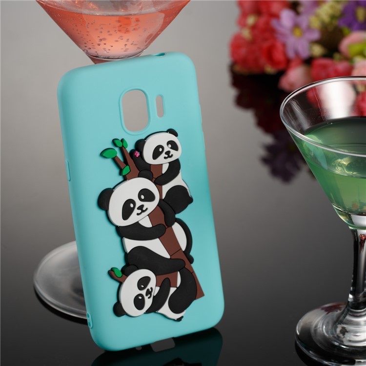 Lovely 3D Panda Pattern TPU Back Case for Samsung Galaxy J2 Pro 2018 - Baby Blue-6