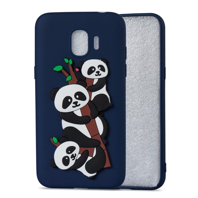 Lovely 3D Panda Pattern TPU Phone Case for Samsung Galaxy J2 Pro 2018 - Dark Blue-2