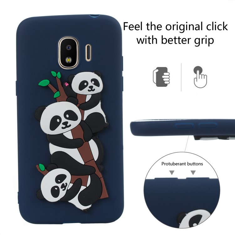 Lovely 3D Panda Pattern TPU Phone Case for Samsung Galaxy J2 Pro 2018 - Dark Blue-5