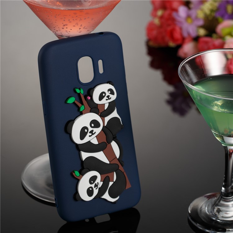 Lovely 3D Panda Pattern TPU Phone Case for Samsung Galaxy J2 Pro 2018 - Dark Blue-6