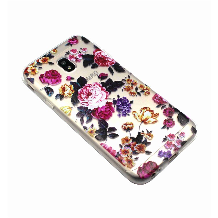 Pattern Printing Soft TPU Phone Casing for Samsung Galaxy J5 Pro (2017) / J5 (2017) EU Version - Blooming Flowers-3