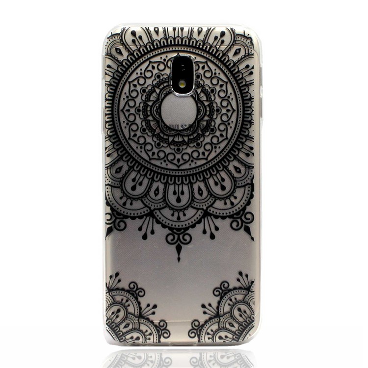 Pattern Printing Soft TPU Phone Case for Samsung Galaxy J5 Pro (2017) / J5 (2017) EU Version - Black Mandala-2