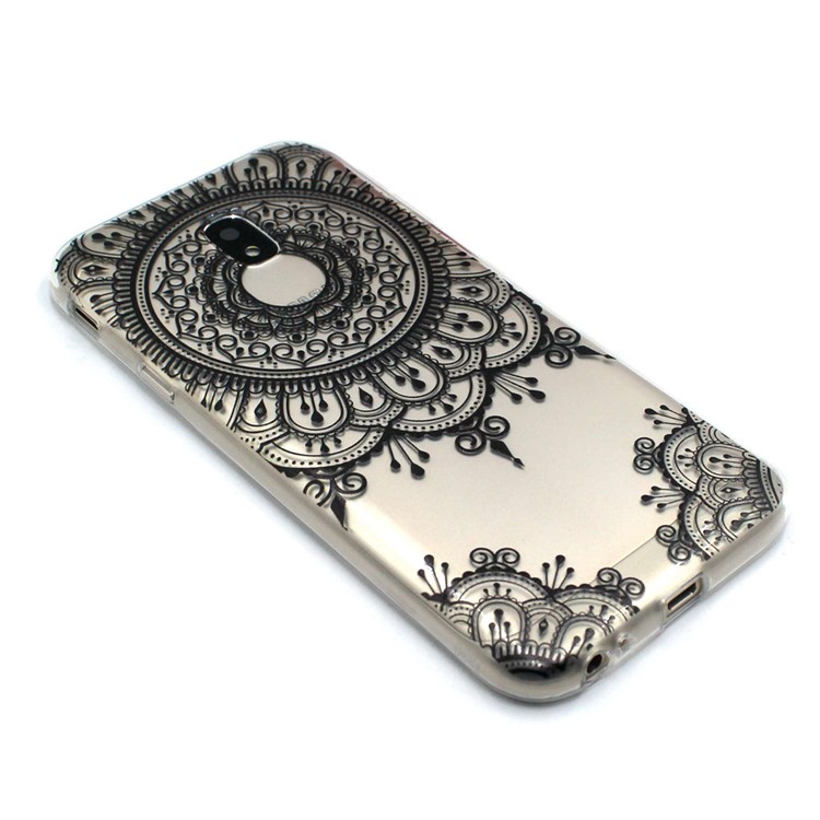 Pattern Printing Soft TPU Phone Case for Samsung Galaxy J5 Pro (2017) / J5 (2017) EU Version - Black Mandala-3