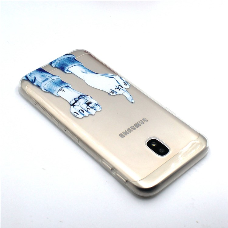 Pattern Printing Soft TPU Phone Accessory Case for Samsung Galaxy J5 Pro (2017) / J5 (2017) EU Version - Insulting Gestures-4
