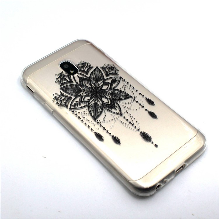 Pattern Printing TPU Gel Back Thin Case for Samsung Galaxy J3 (2017) EU Version / J3 Pro (2017) - Flowers Pattern-3