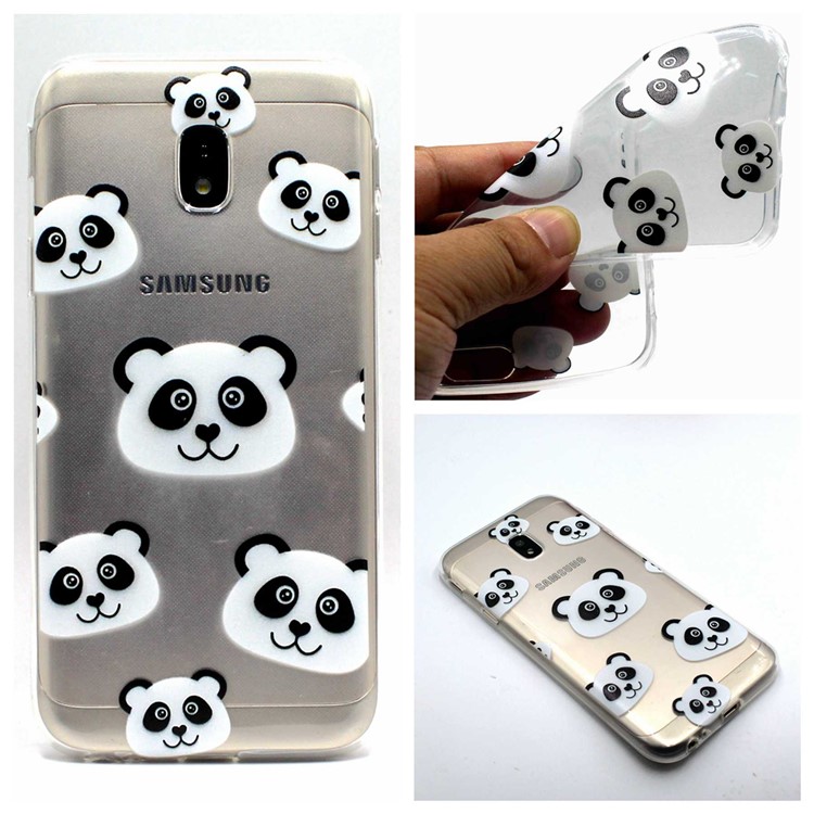 For Samsung Galaxy J3 (2017) EU Version / J3 Pro (2017) Pattern Printing TPU Soft Back Ultra-thin Phone Casing - Panda Pattern-1