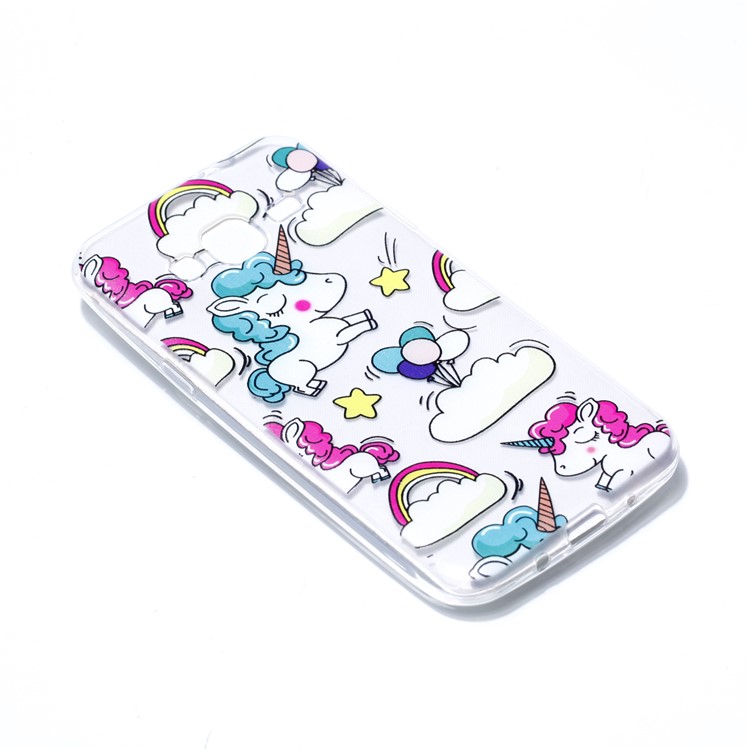 Pattern Printing Soft TPU Phone Shell for Samsung Galaxy J3 (2016) / J3 - Shy Unicorns-3