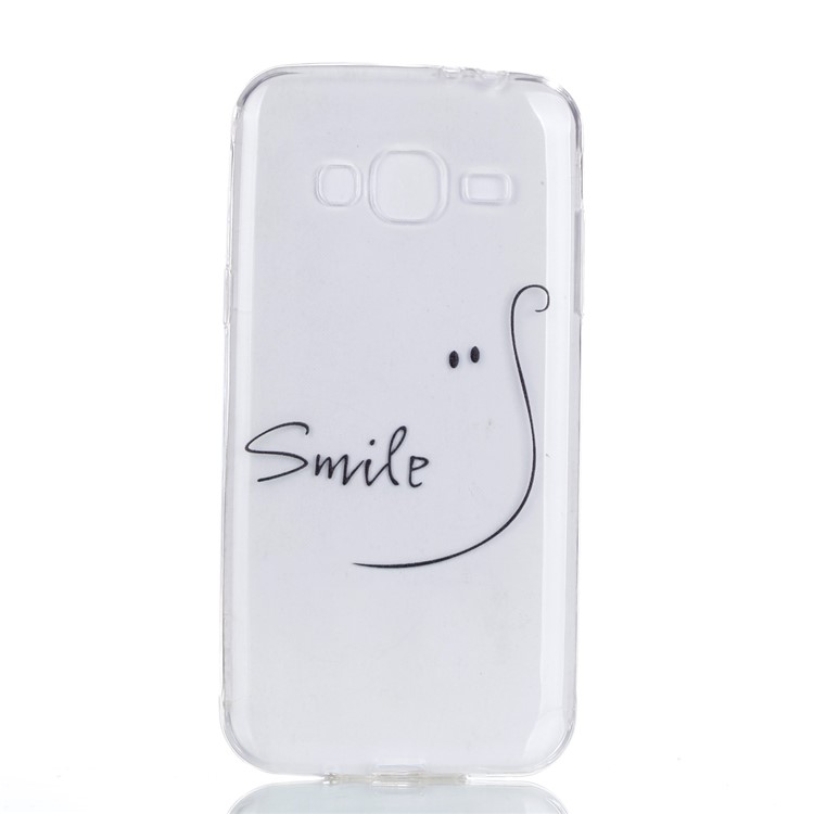 Pattern Printing Soft TPU Phone Case for Samsung Galaxy J3 (2016) / J3 - Smile-2