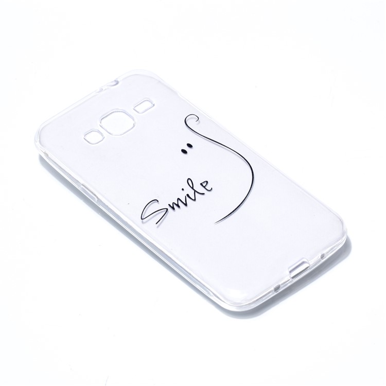 Pattern Printing Soft TPU Phone Case for Samsung Galaxy J3 (2016) / J3 - Smile-3