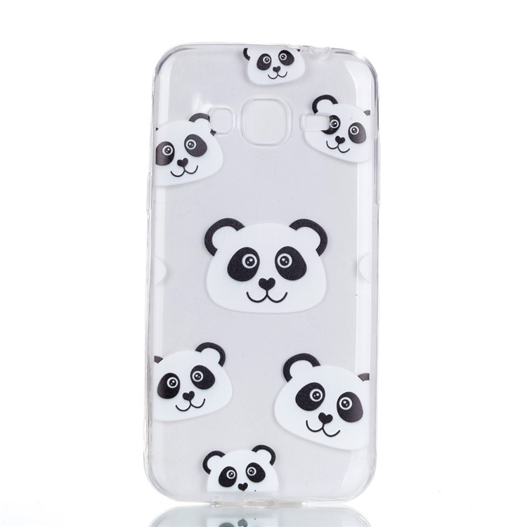Pattern Printing Soft TPU Mobile Cover for Samsung Galaxy J3 (2016) / J3 - Pandas-2