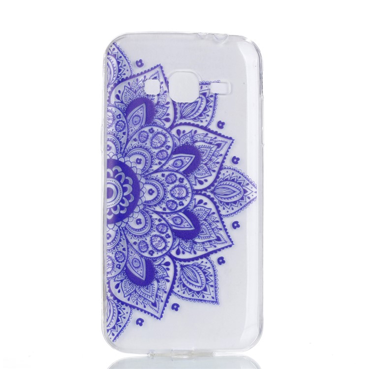 Pattern Printing Soft TPU Cover Protector for Samsung Galaxy J3 (2016) / J3 - Mandala Flower-2