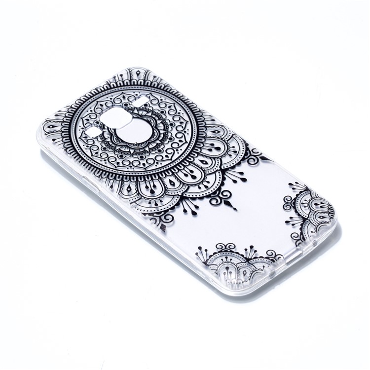 Pattern Printing Soft TPU Cellphone Case for Samsung Galaxy J3 (2016) / J3 - Lace Flower-3