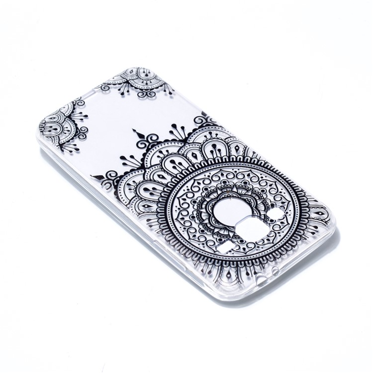 Pattern Printing Soft TPU Cellphone Case for Samsung Galaxy J3 (2016) / J3 - Lace Flower-4