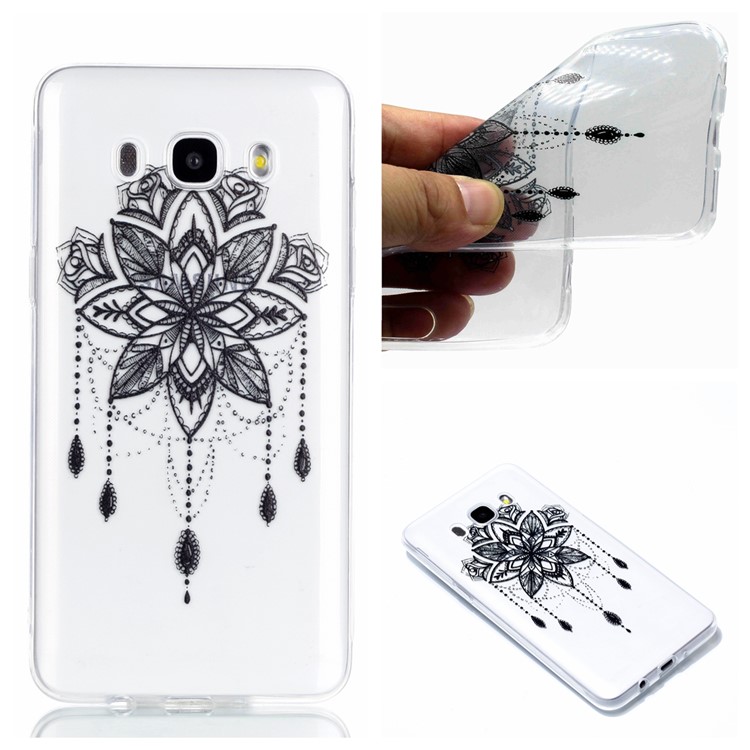 Ultra Thin Patterned Soft TPU Cover for Samsung Galaxy J5 (2016) SM-J510 - Black Dream Catcher-1