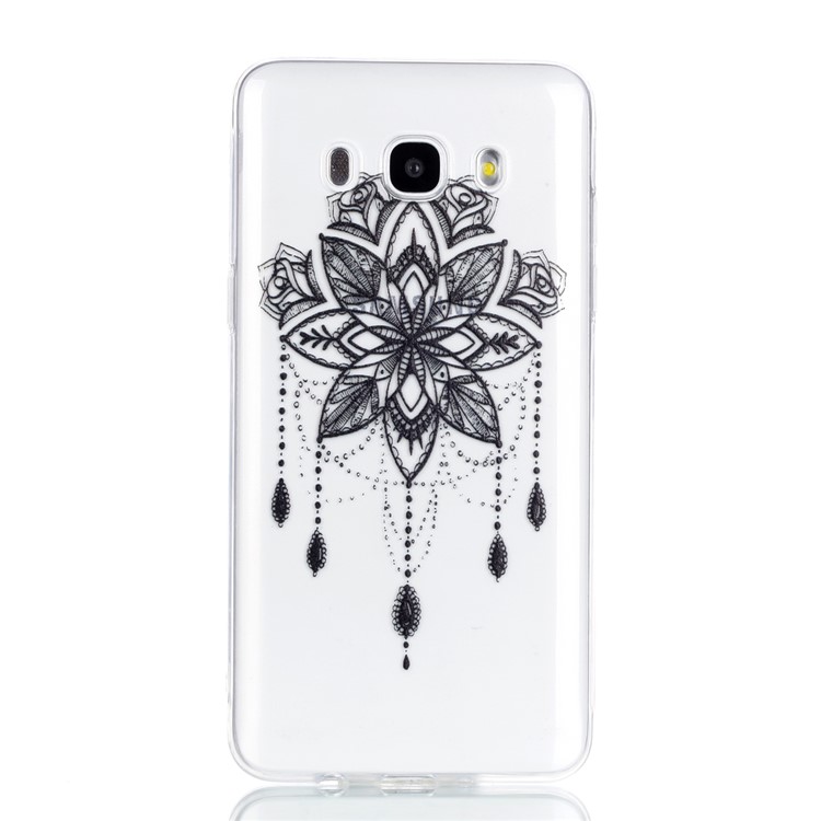 Ultra Thin Patterned Soft TPU Cover for Samsung Galaxy J5 (2016) SM-J510 - Black Dream Catcher-2