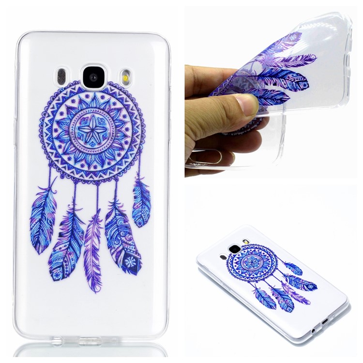 Ultra Thin Patterned Soft TPU Mobile Phone Cover for Samsung Galaxy J5 (2016) SM-J510 - Purple Dream Catcher-1